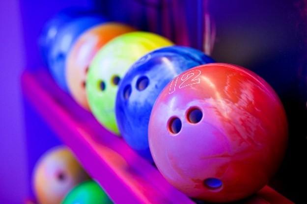 neon bowling balls